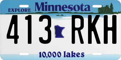 MN license plate 413RKH