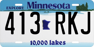 MN license plate 413RKJ