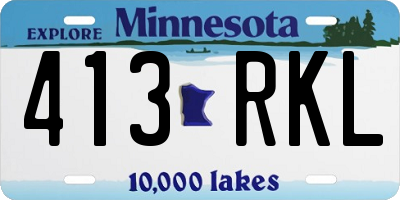 MN license plate 413RKL