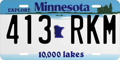 MN license plate 413RKM