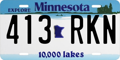MN license plate 413RKN