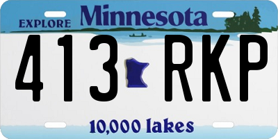 MN license plate 413RKP