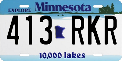 MN license plate 413RKR