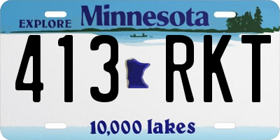 MN license plate 413RKT
