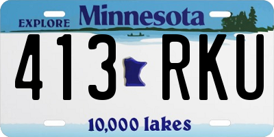 MN license plate 413RKU