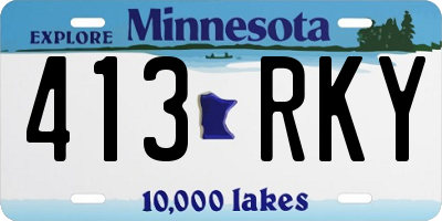 MN license plate 413RKY