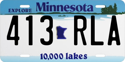 MN license plate 413RLA
