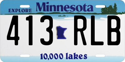 MN license plate 413RLB