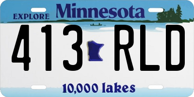 MN license plate 413RLD