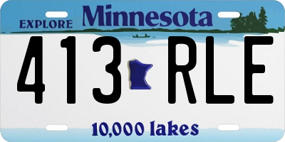 MN license plate 413RLE