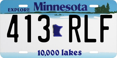 MN license plate 413RLF