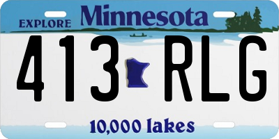 MN license plate 413RLG