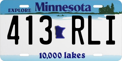 MN license plate 413RLI