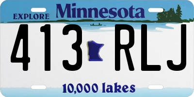 MN license plate 413RLJ