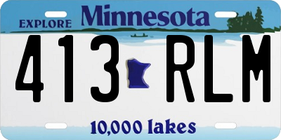 MN license plate 413RLM