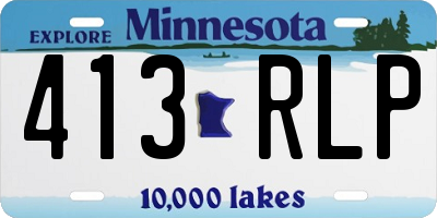 MN license plate 413RLP