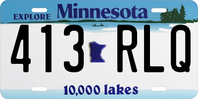 MN license plate 413RLQ
