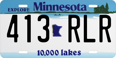 MN license plate 413RLR