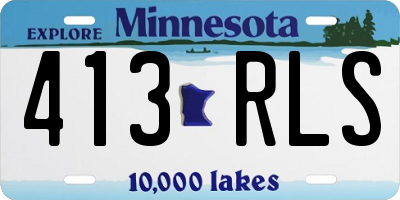 MN license plate 413RLS