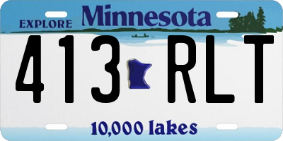 MN license plate 413RLT