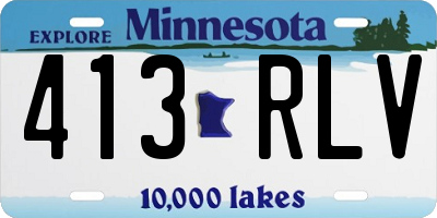 MN license plate 413RLV