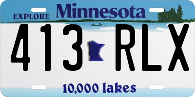 MN license plate 413RLX
