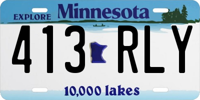 MN license plate 413RLY