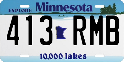 MN license plate 413RMB
