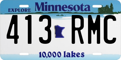 MN license plate 413RMC