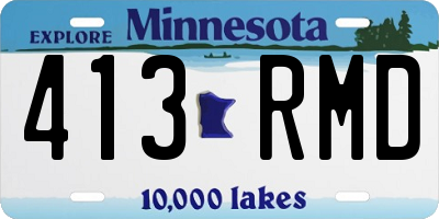 MN license plate 413RMD