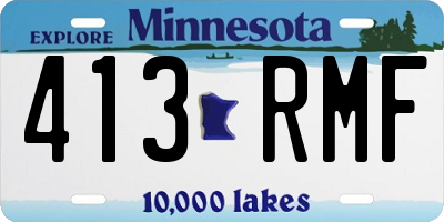 MN license plate 413RMF
