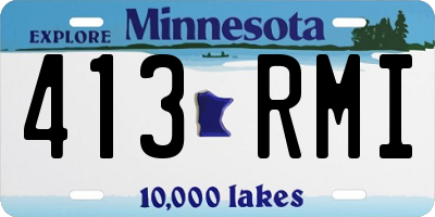 MN license plate 413RMI