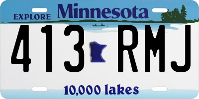 MN license plate 413RMJ