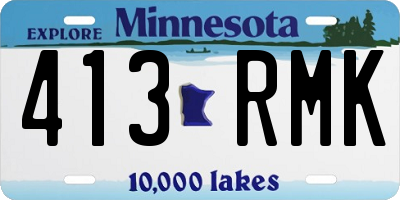 MN license plate 413RMK