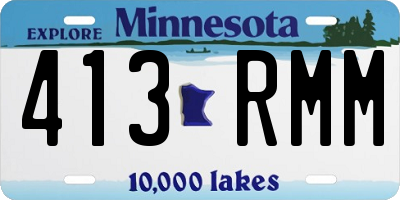 MN license plate 413RMM