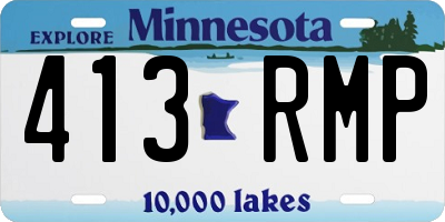 MN license plate 413RMP