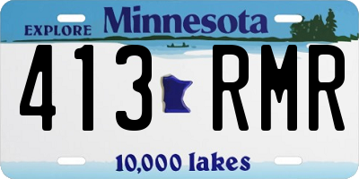MN license plate 413RMR