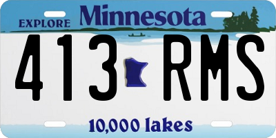 MN license plate 413RMS