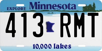 MN license plate 413RMT