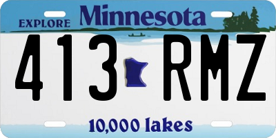 MN license plate 413RMZ