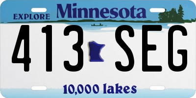 MN license plate 413SEG