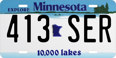 MN license plate 413SER