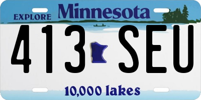 MN license plate 413SEU