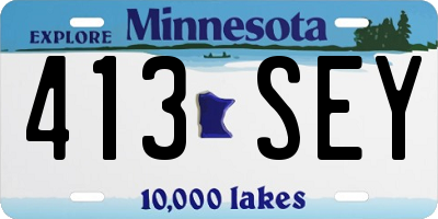 MN license plate 413SEY