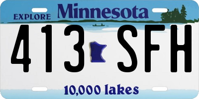 MN license plate 413SFH