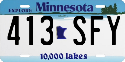 MN license plate 413SFY