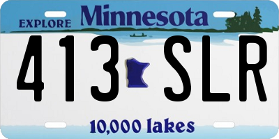 MN license plate 413SLR