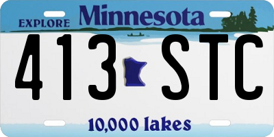 MN license plate 413STC