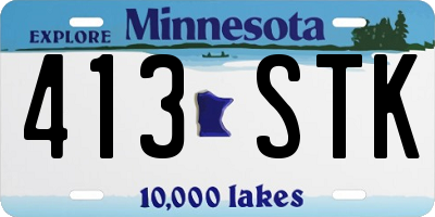 MN license plate 413STK