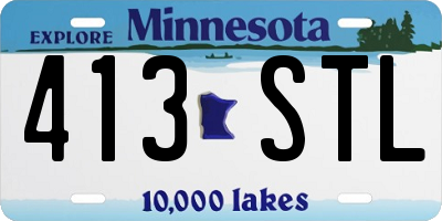 MN license plate 413STL